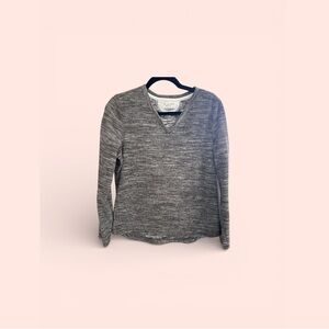 Tek Gear Gray V-Neck Fleece Top, sz Medium